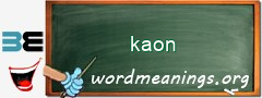 WordMeaning blackboard for kaon